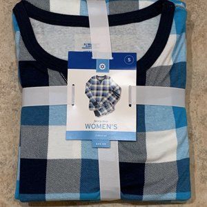 Matching Men's and Women's Blue Checkered Pajamas